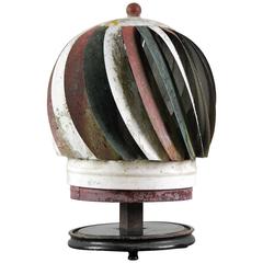 Vintage Spinning Roof Vent Finial, Patriotically Painted