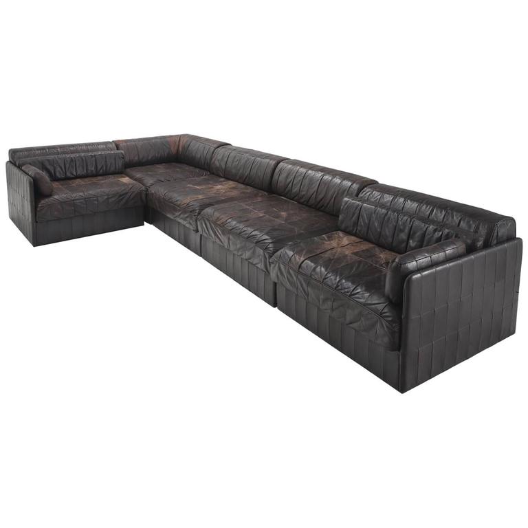 Modular Sofa Leather For De Sede At 1stdibs Modular Sofa Leather For De Sede
