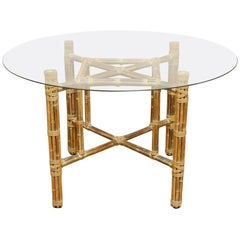 Organic Modern Reeded Bamboo Dining Table by McGuire