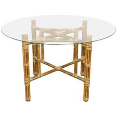 Organic Modern Reeded Bamboo Dining Table by McGuire 1