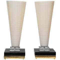 Pair of Table Lamps in Murano Glass 9