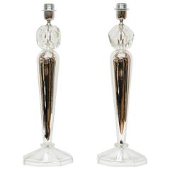 Pair of Table Lamps in Murano Glass Signed "Toso Murano" 9