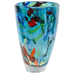 Original Vase in Murano Glass Signed "Alberto Dona"