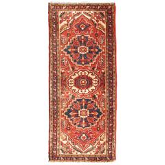 Small Runner Persian Heriz with Geometric Design