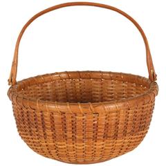 Open, Swing-Handle, Nantucket Lightship Sewing Basket