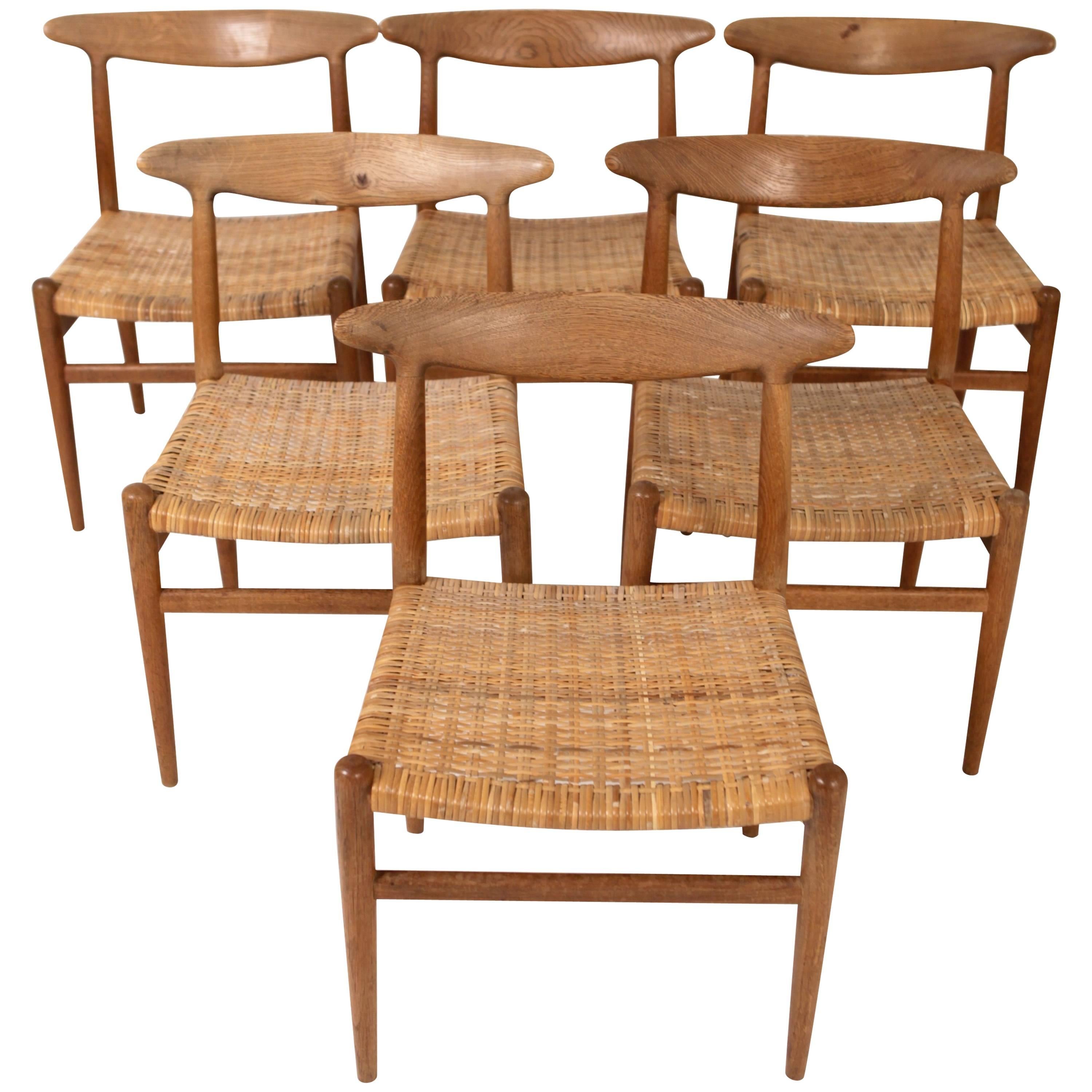 Hans Wegner, Set of Six Dining Chairs Model W2