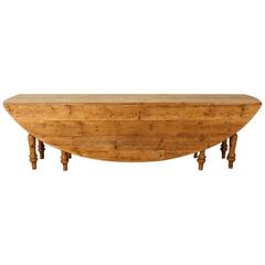 Pine Oval Drop-Leaf Dining Table