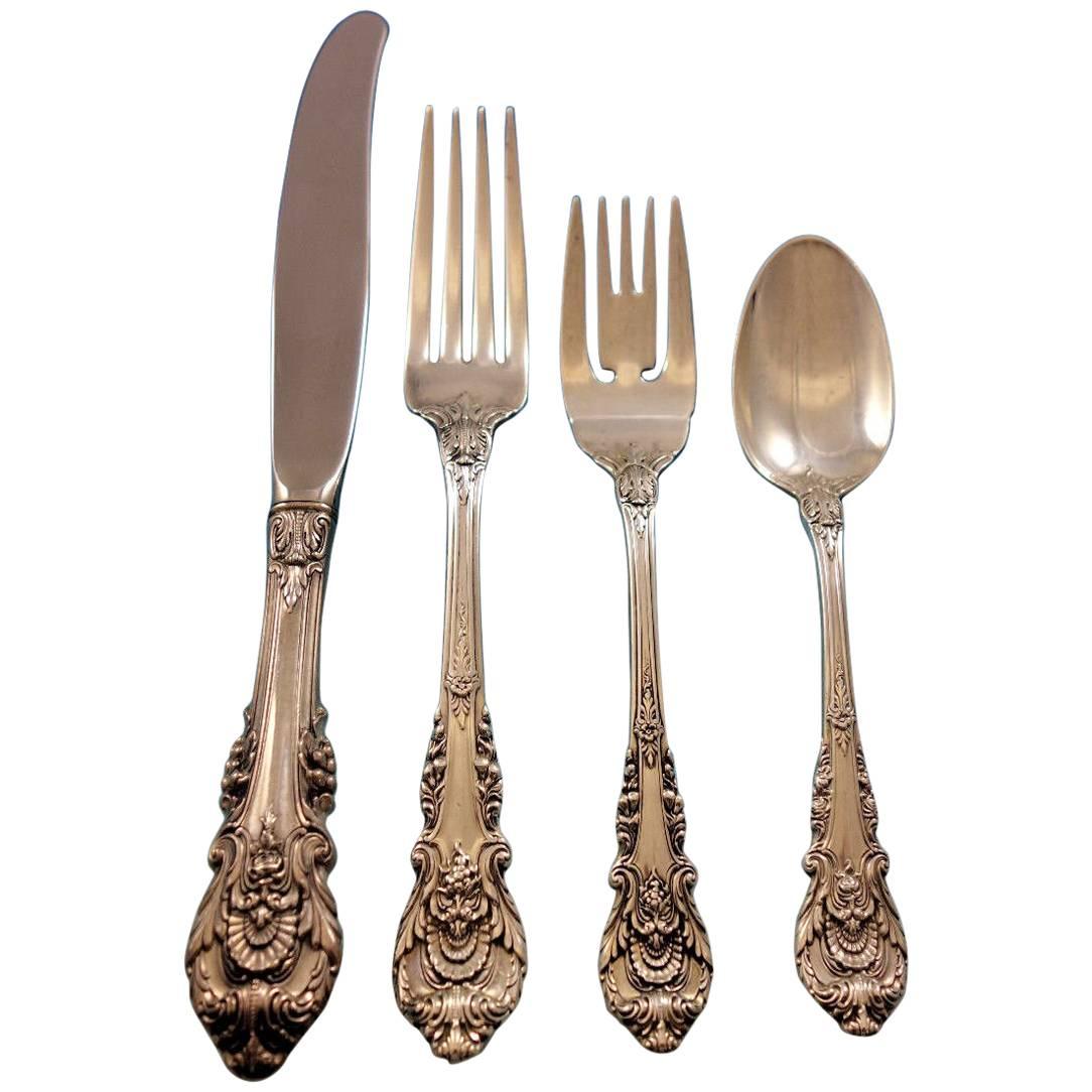 Sir Christopher by Wallace Sterling Silver Flatware Set for Eight Service 40 Pcs For Sale