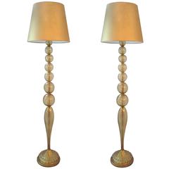 Pair of Murano Floor Lamps by Barovier 3