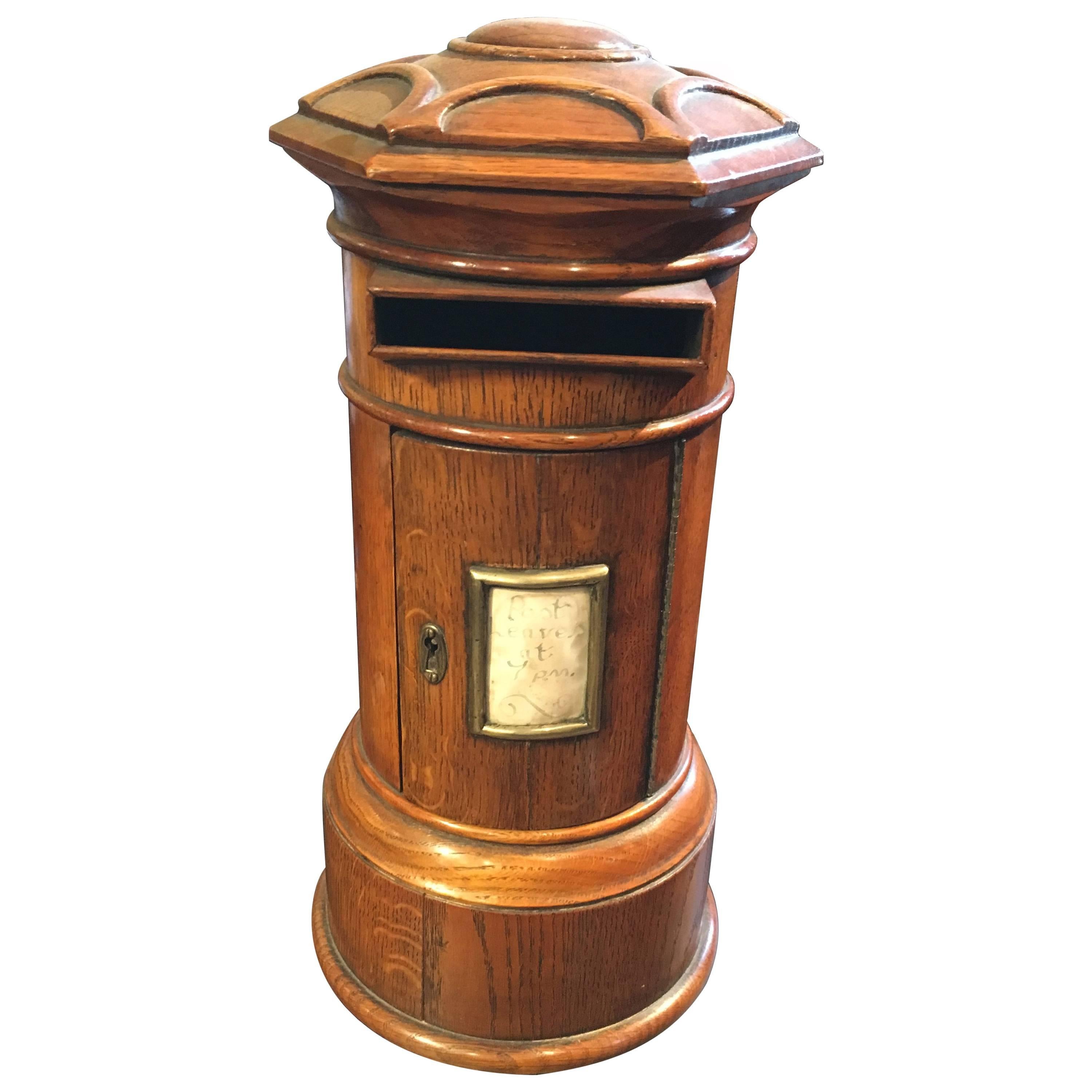 19th Century Oak Country House Post Box For Sale