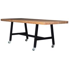 The Mill Table, Modern Doug Fir and Powder Coated Steel Dining Table