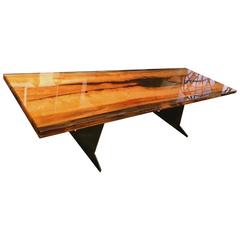 Cedar and Resin Dinning Table Exceptional Unique Piece