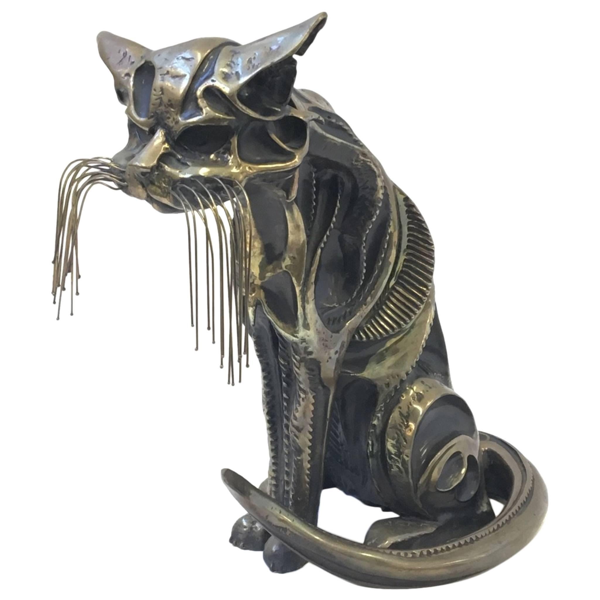 Bronze Cat Sculpture Signed and Numbered by John Jagger