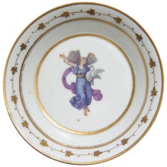Neoclassical Gilt Decorated Plate With Mythological Figure