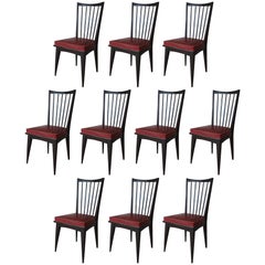 Set of Ten Italian Dining Chairs