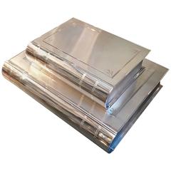 Pair of Tiffany & Co. Sterling Silver Book Cigar Boxes 10