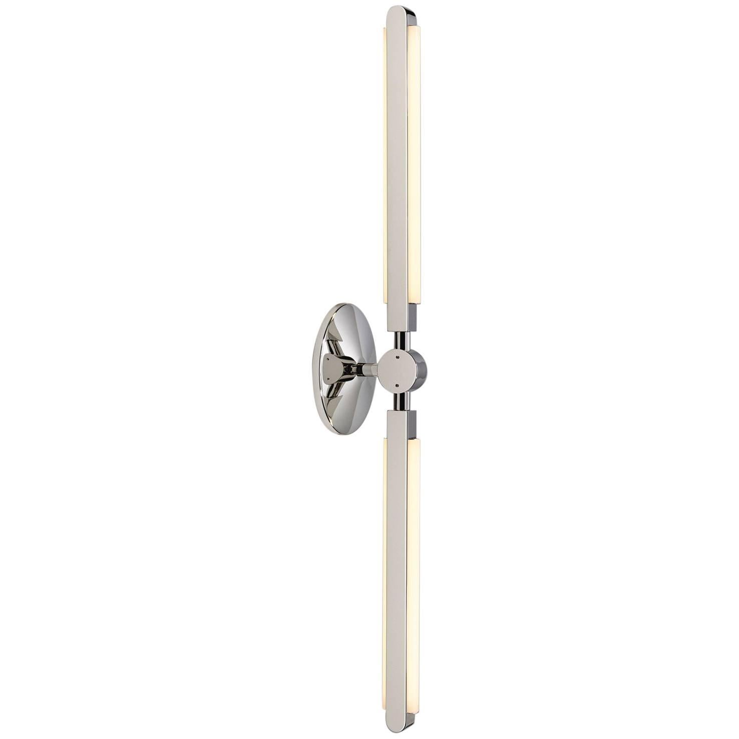 Pris Linear Sconce in Polished Nickel by PELLE