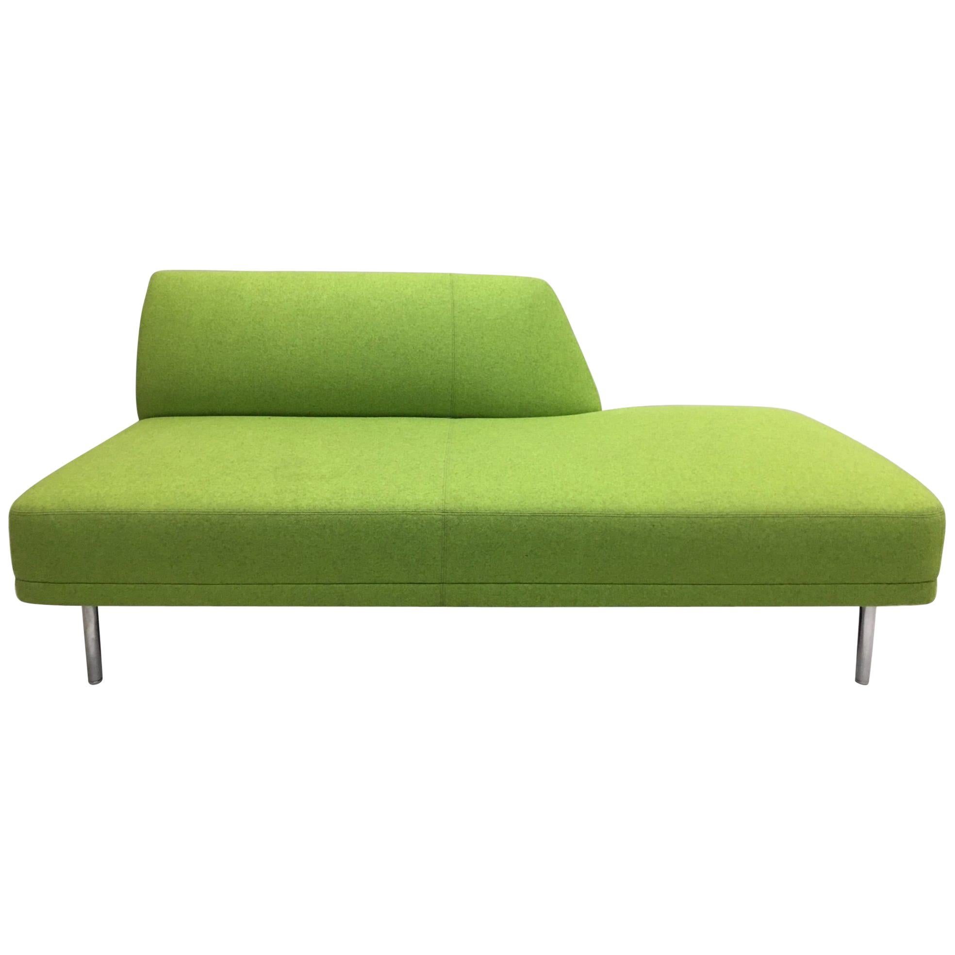 Italian Mid-Century Modern Style Moss Green Sofa, Love Seat, Marco Zanuso style For Sale