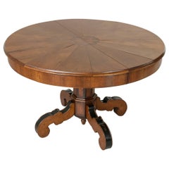 19th Century Napoleon III Period Walnut Gueridon Entry Table Pedestal Table