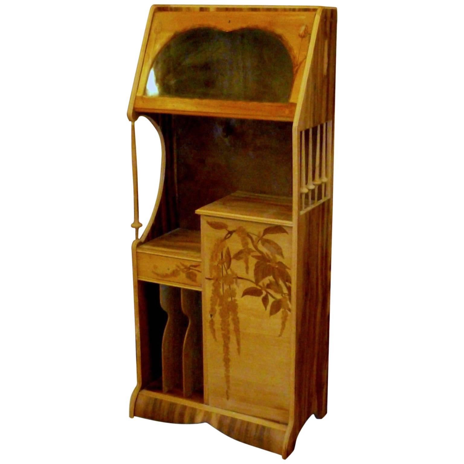 Louis Majorelle Cabinet with Wisteria Marquetry For Sale