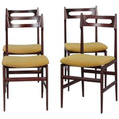 Set of Four Mid-Century Italian Frattini Style Chairs 10