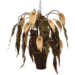 Original Garland Faulkner Copper Enameled Chandelier