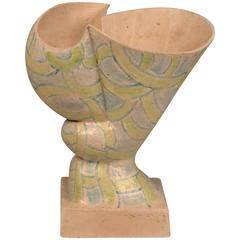 Sculptural Hand Formed Vessel by W. Schalling, Netherlands 12