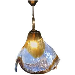 Mid-Century Modern Pendant Light by Mazzega in Murano Opalescent Glass 9