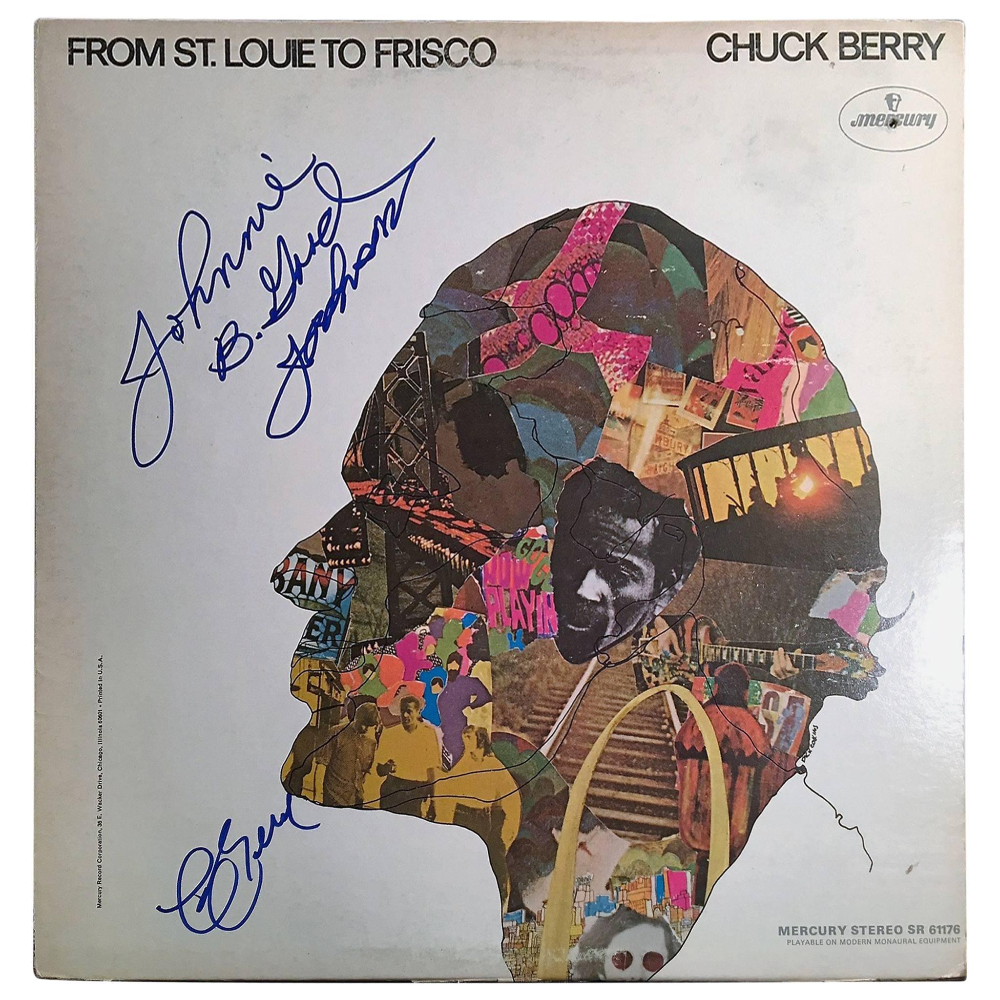 Colorful Autographed Chuck Berry Album Cover 'from St.Louie to Frisco For Sale
