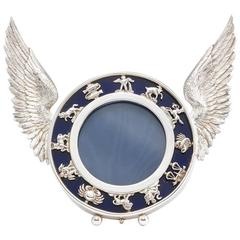 Antique English Silver Photograph Frame with Signs of the Zodiac, London, 1899 10