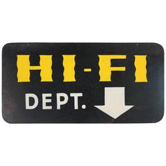 Hand-Painted "Hi-Fi" Sign