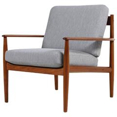 Beautiful 1960s Grete Jalk Teak Easy Chair France & Son Denmark, Mid-Century
