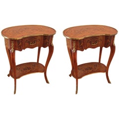 Pair of 19t-20th Century Louis XV Style Side Tables