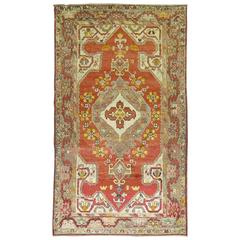 Vintage Turkish Oushak Rug 9