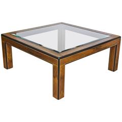 Bernhard Rohne /Mastercraft Acid Etched, Ebonized Wood and Glass Cocktail Table 10