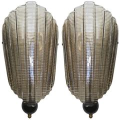 Pair of Murano Glass Wall Sconces