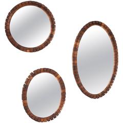 Three Rosewood Mirrors