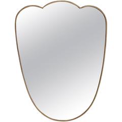 Italian Brass Scalloped Mirror
