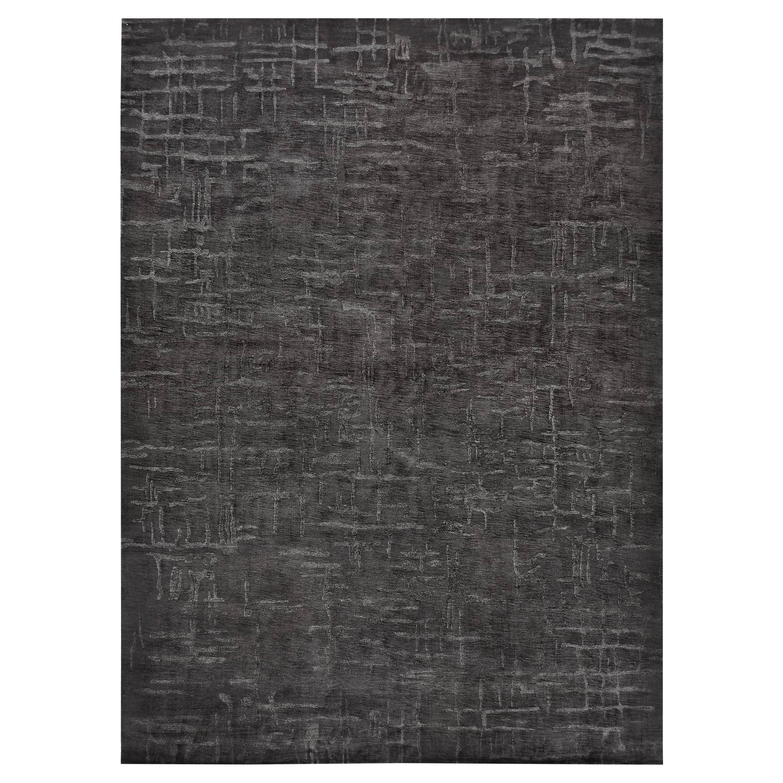 Tappeto Zen Mansour dal design astratto e moderno in seta e lana in vendita