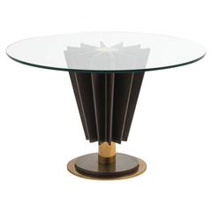 Impressive Table by Pierre Cardin in Cast Iron and Brass