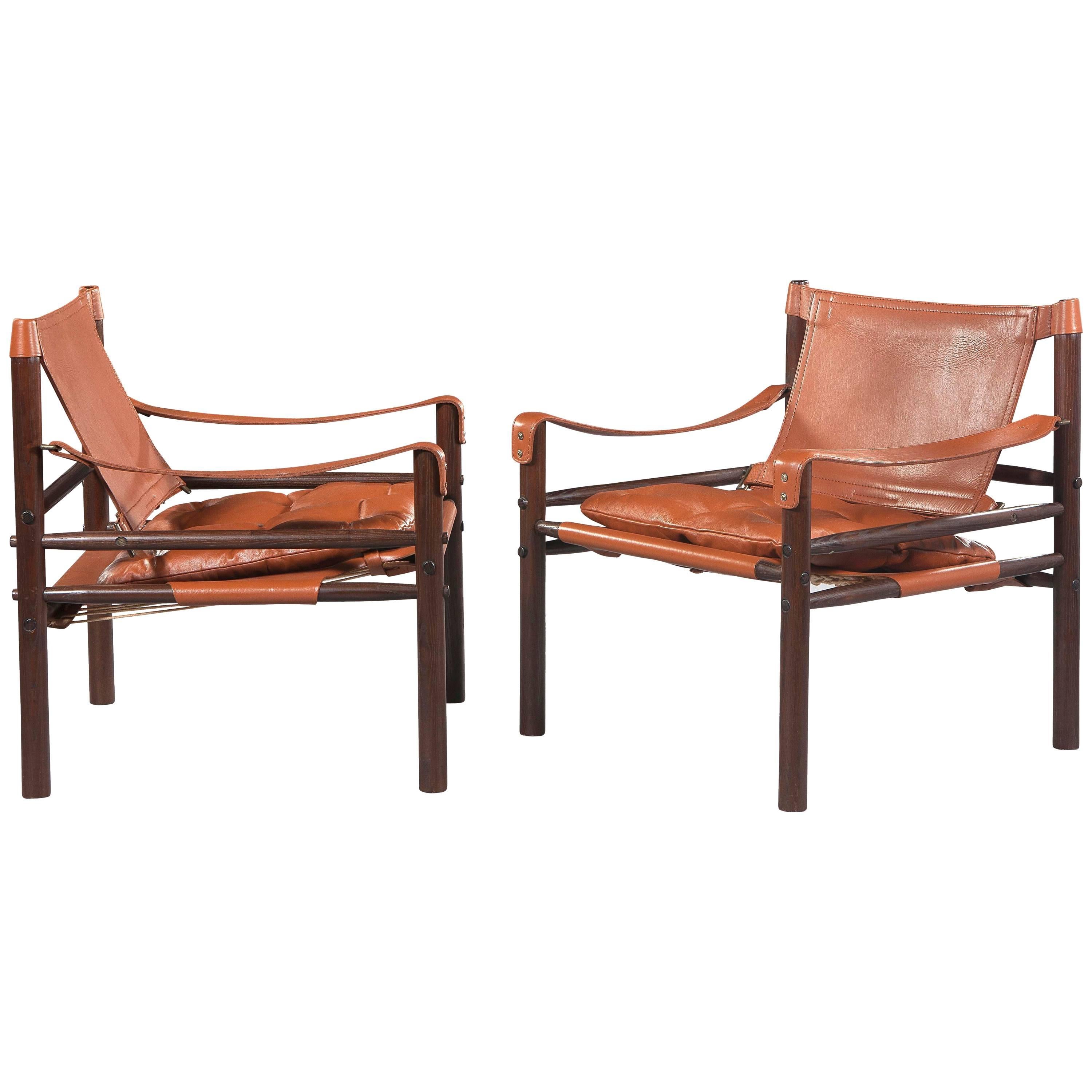 Great Pair of  "Sirocco" Safari Chairs by Arne Norell