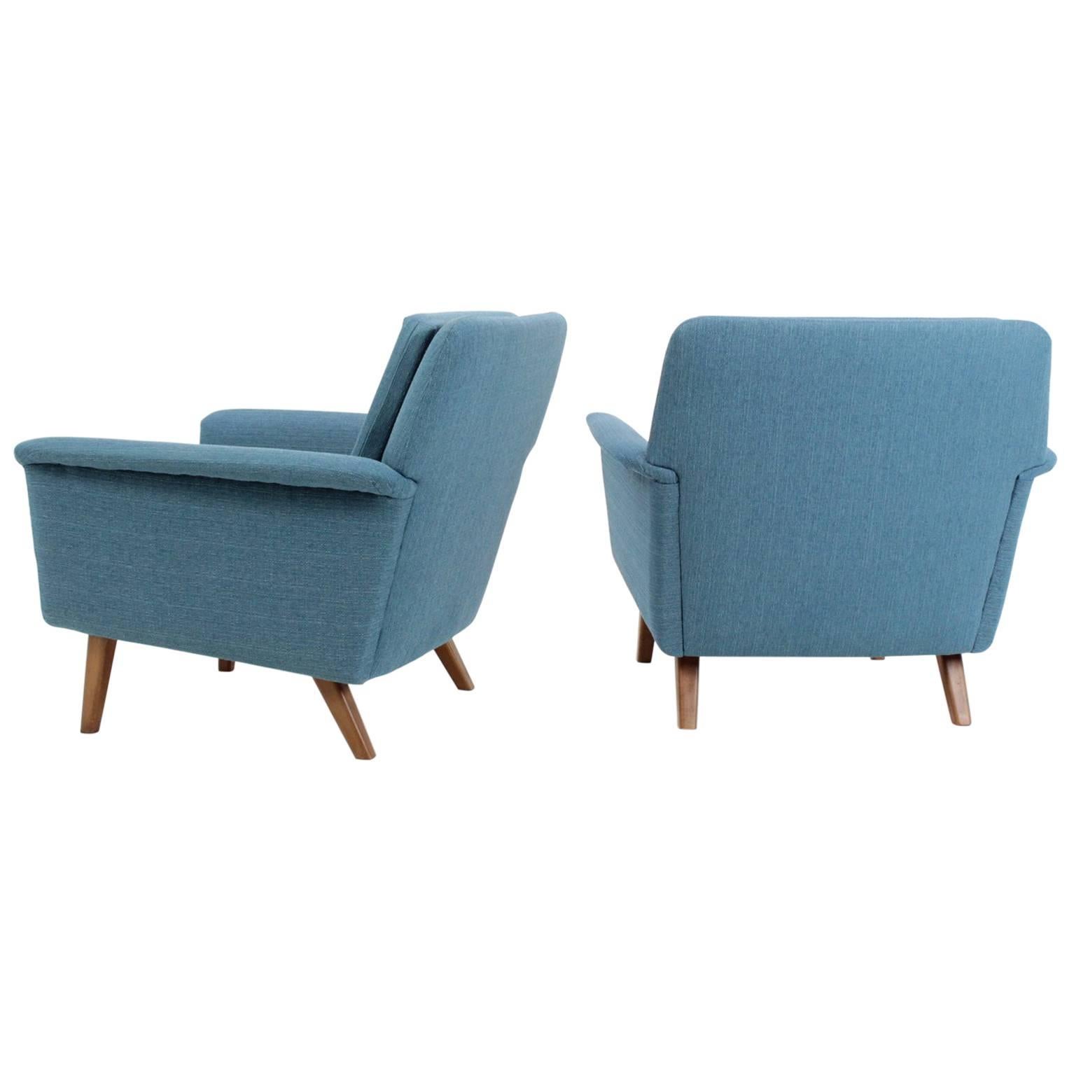 Pair of Folke Ohlsson Lounge Chairs for Fritz Hansen, Denmark