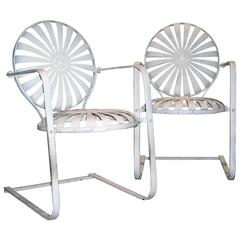 1930s Iron Garden Chairs Francois Carre