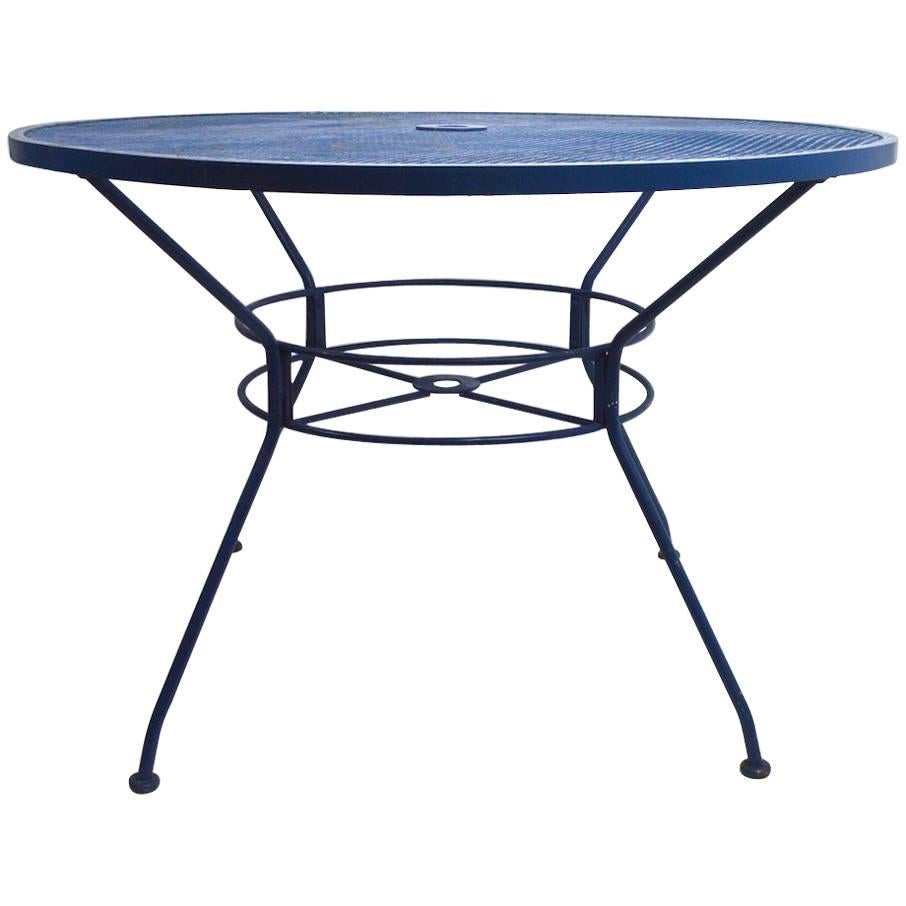 Modernist Woodard Iron Dining Table For Sale