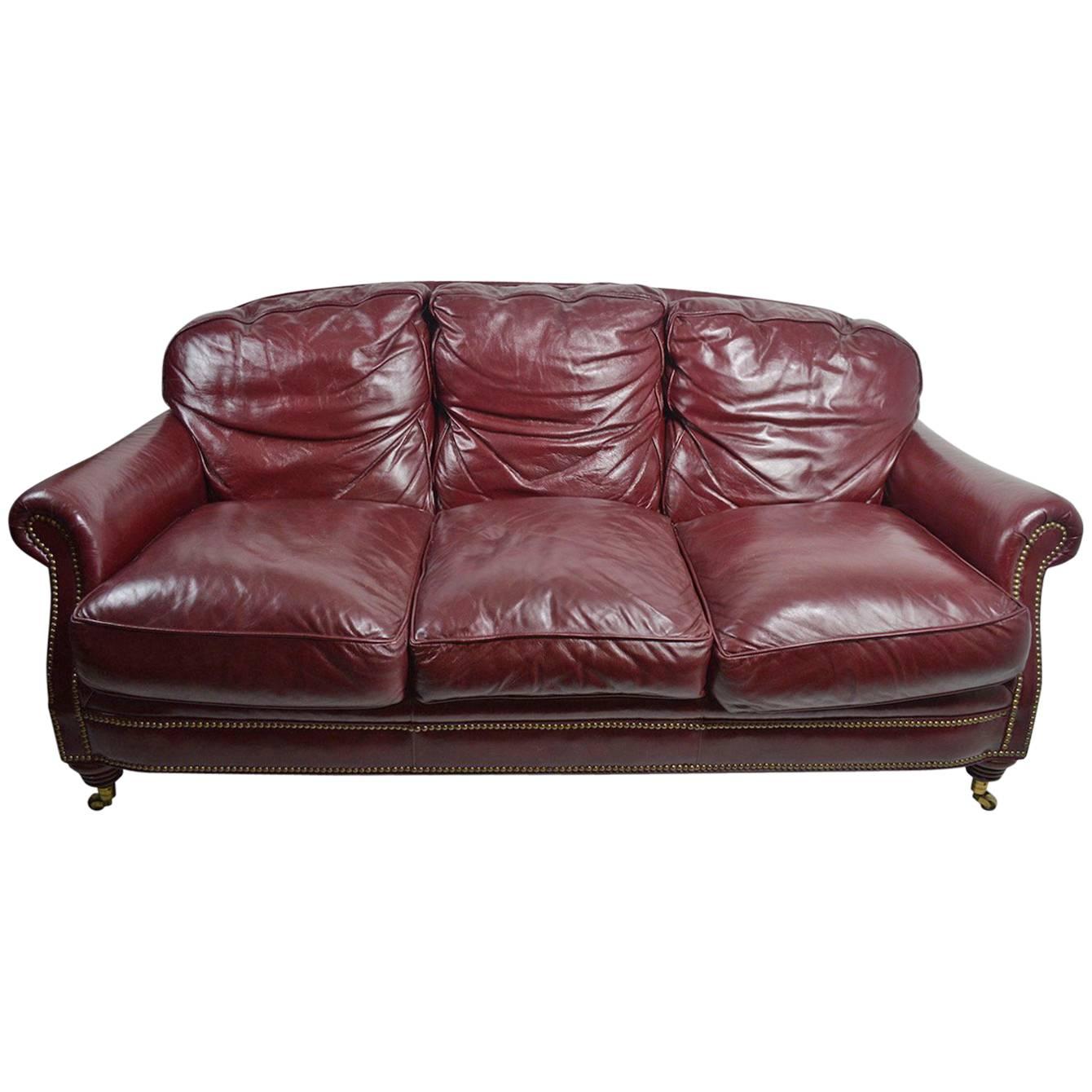 Classic Leather Sofa Couch For Sale
