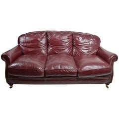 Vintage Classic Leather Sofa Couch