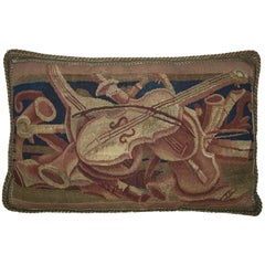 Antique Brussels Tapestry Pillow, circa Late 16th Century