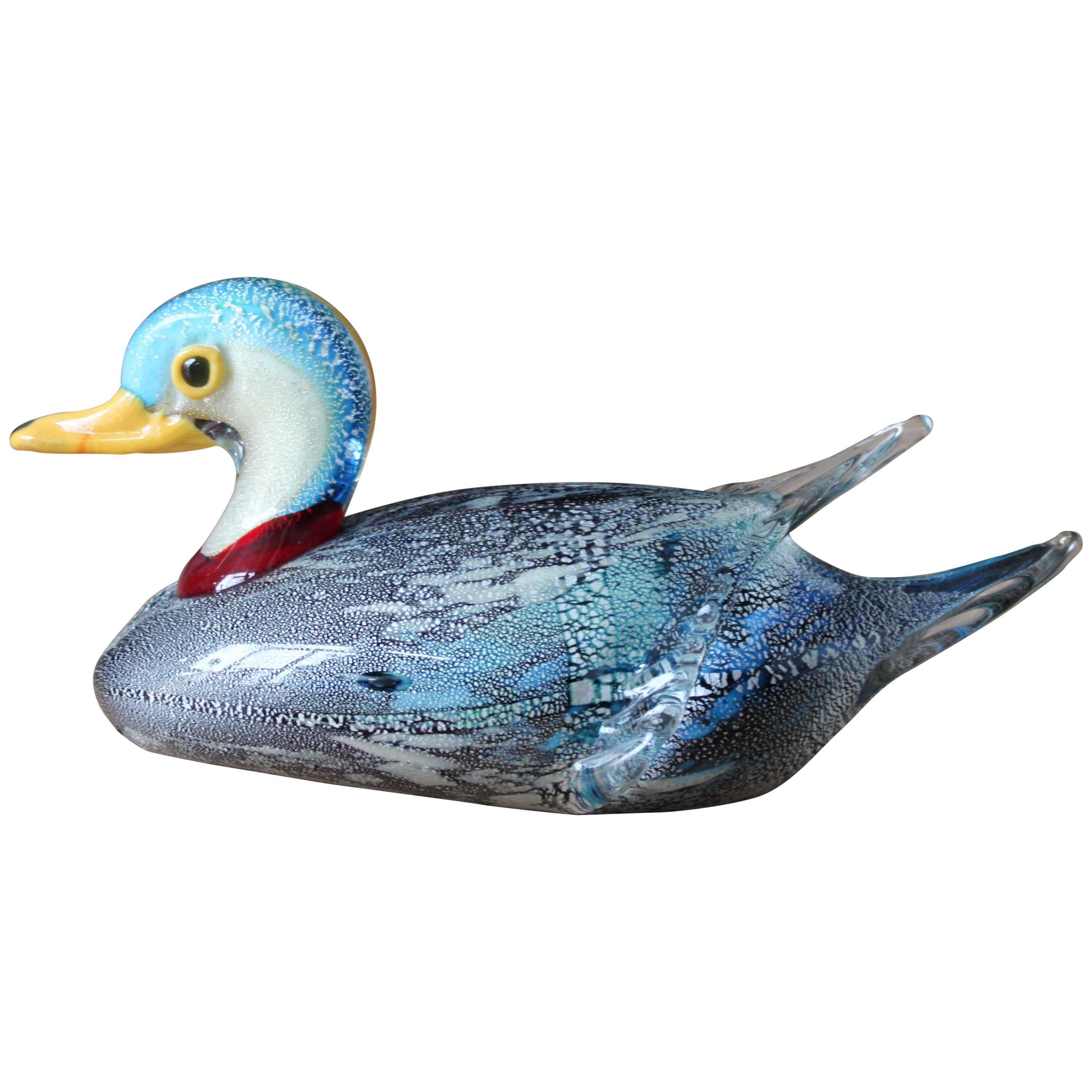 Murano Art Glass Duck For Sale