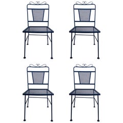 Set of Four Garden Patio Dining Chairs by Woodard