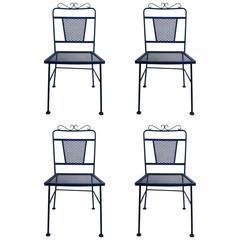 Set of Four Garden Patio Dining Chairs by Woodard 8
